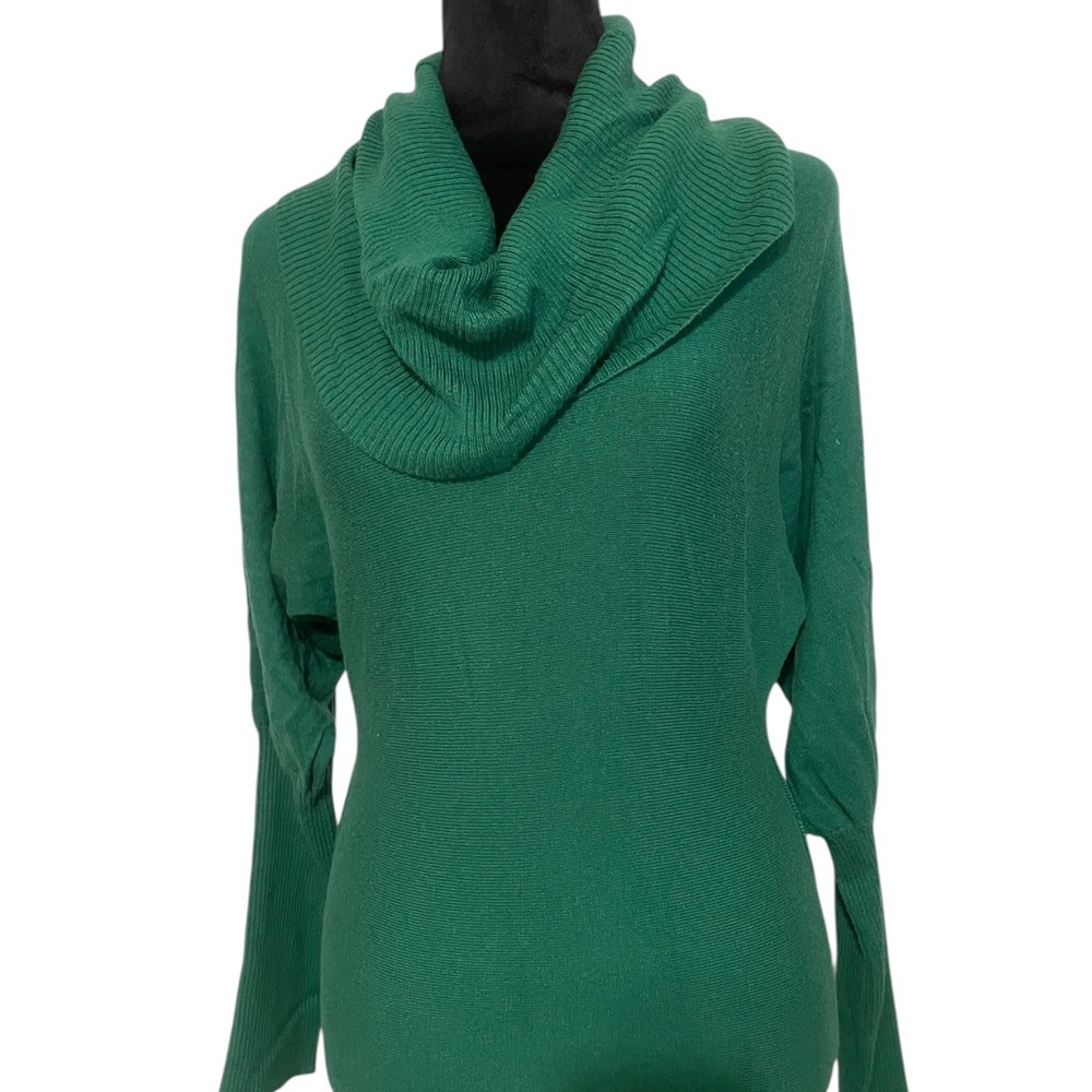 Arden B Emerald Green Cowl Neck Sweater,Sweater Dress, Medium - Picture 2 of 6